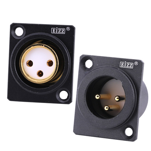 EIZZ三芯卡侬头母座公座 XLR平衡头 话筒音响音频信号座 EZ-108F