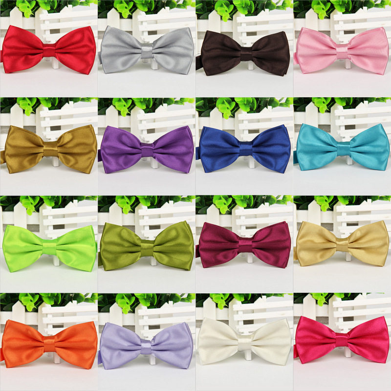 韩版印花简约休闲商务领结 绅士蝴蝶结领结男 糖果色气质结婚领结