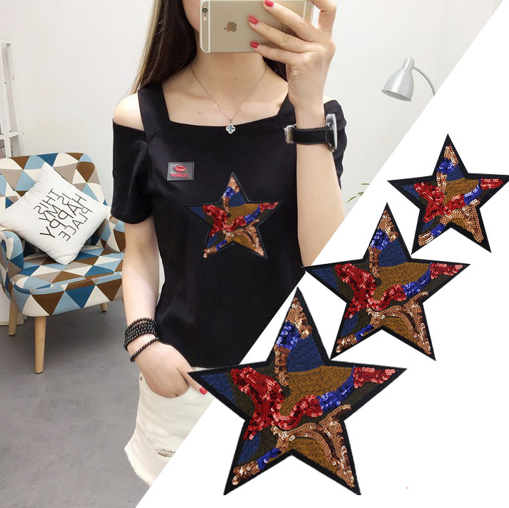 时尚刺绣大号亮片五角星布贴diy服装辅料补丁贴衣服牛仔裤装饰贴在类目 居家布艺, 缝纫DIY材料、工具及成品, 缝纫DIY配件/辅料/配饰, 布贴中 - 来自Buy2taobao.com提供专业的淘宝代购服务