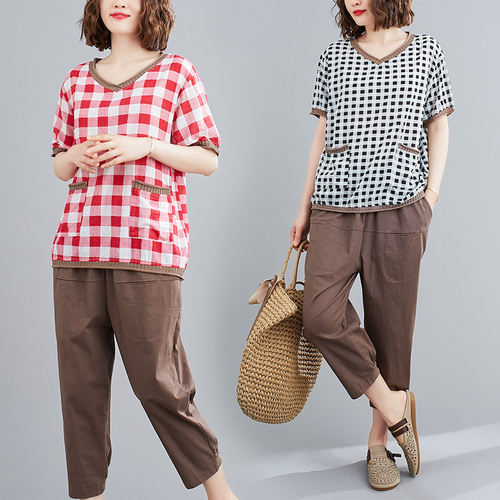 乐乐大码棉麻女装 LLDMFS8227