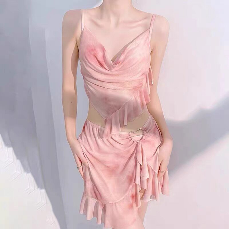 泳衣女分体三件套2026新款仙女范性感显瘦比基尼小香风温泉游泳装