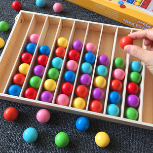 彩球归位儿童益智亲子游戏男女宝宝颜色认知分类逻辑思维训练玩具