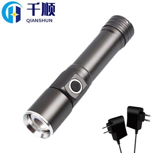 led 磁铁手电筒 调焦礼品电筒 批发 迷你铝合金强光充电小手电