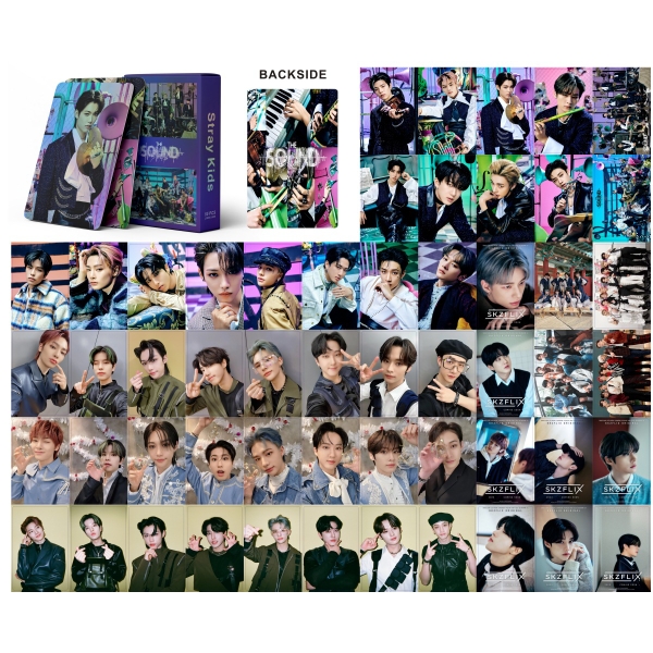 现货55张Stray Kids小卡日专 The Sound 镭射卡迷团周边闪卡