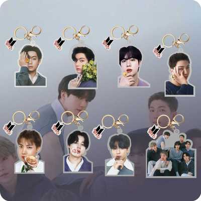 24年金泰亨 V Jung kook田柾国跨境亚克力明星周边钥匙扣 周边