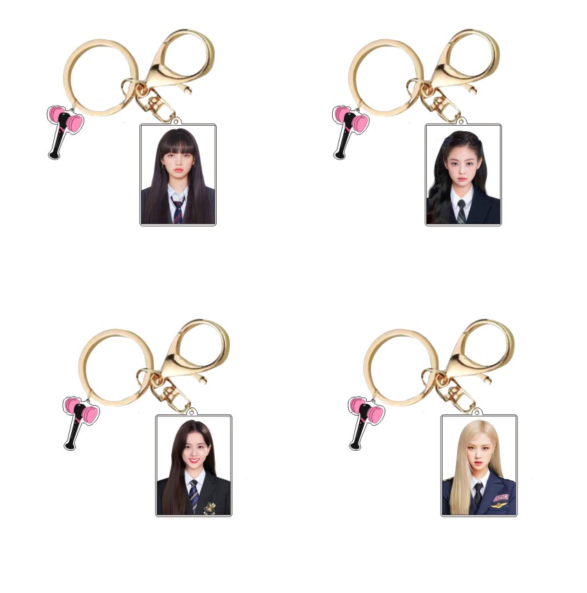 粉墨证件照Blackpink亚克力钥匙扣 Lisa jennie jisoo rosé挂件