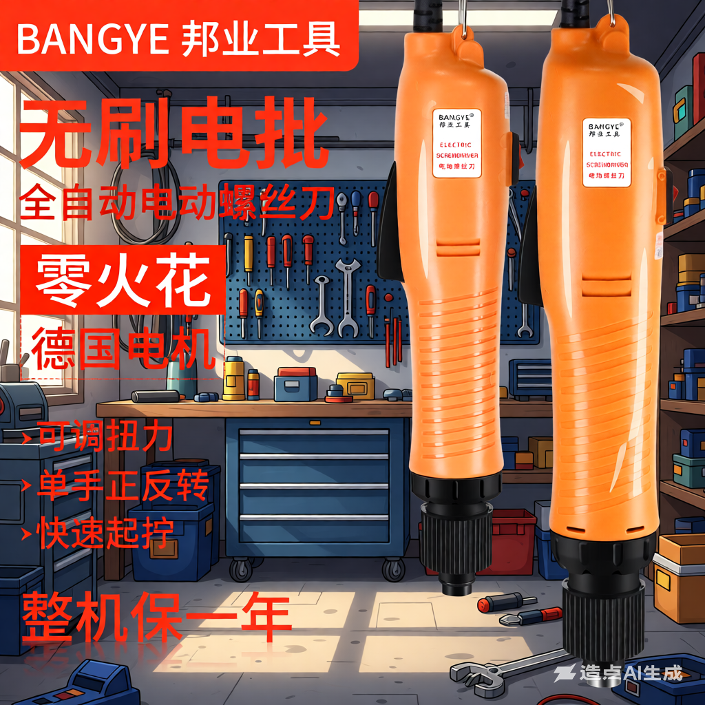 邦业无刷电动螺丝刀工业级精密电批全自动大扭力电动螺丝批电起子