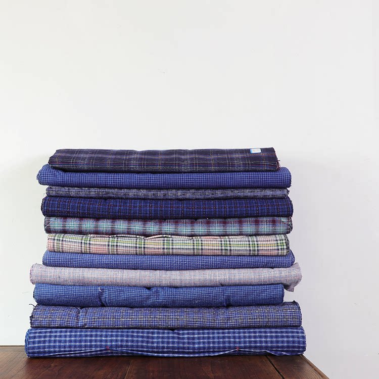 日月堂 崇明土布老布老上海粗布手工拼布茶席杯垫diy纯棉布头布料