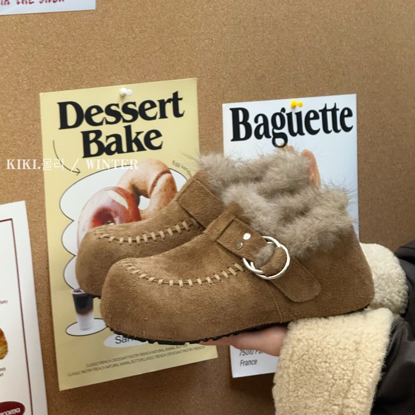 欧洲站2025冬季新款时尚加绒保暖雪地靴女百搭磨砂牛皮勃肯棉鞋