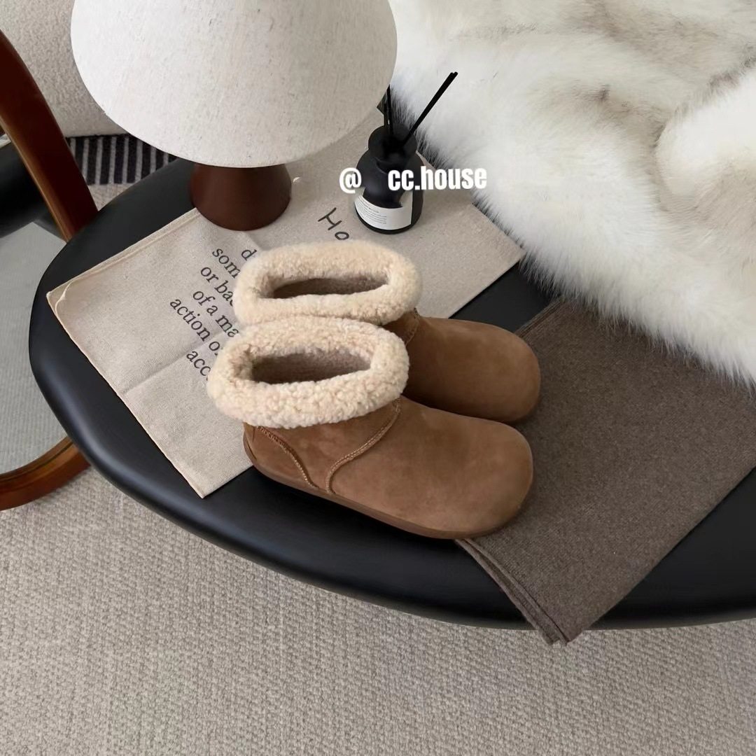 欧洲站2025冬季新款时尚简约加绒保暖舒适雪地靴女百搭反绒短棉靴,女鞋,时尚雪地靴,淘宝优惠券,粉丝福利购,淘宝优惠卷