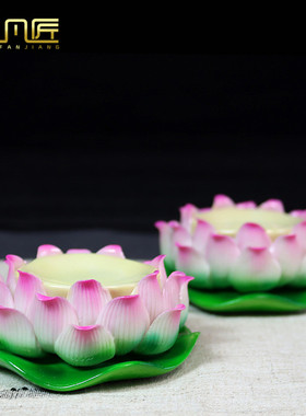 蜡烛灯座陶瓷摆件佛具用品