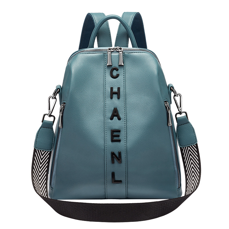 真皮女双肩背包女2025新款潮ins超火百搭软皮大容量高档旅行书包