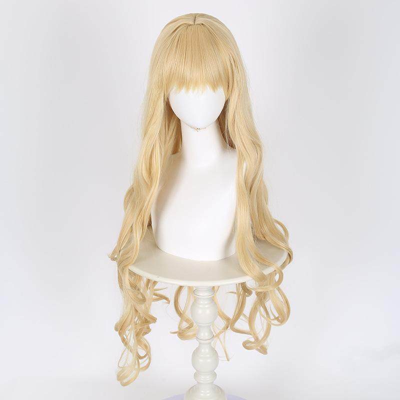 守护甜心 真城璃茉 cosplay 假发 渐变色 金黄 玉米卷