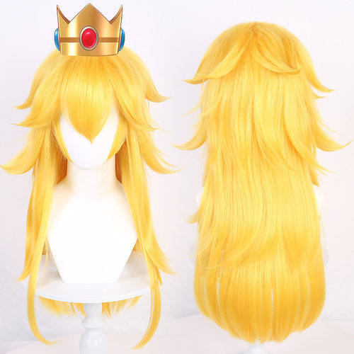 超级玛丽奥  碧琪公主cos 动漫假发仿真头皮cosplay嘎子姐假发