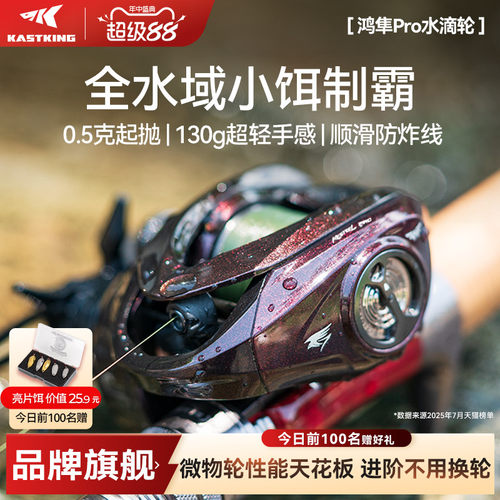 卡斯丁鸿隼Pro水滴轮溪流钓马口
