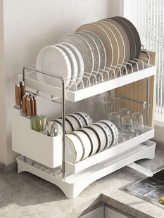 好莉仕厨房碗碟架沥水置物架橱柜内碗盘收纳架水槽放碗台面置物架