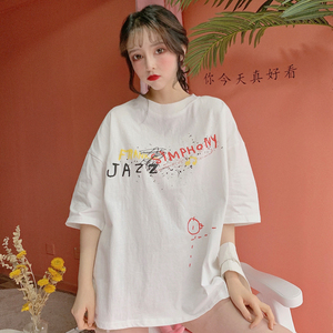 港风大版宽松短袖