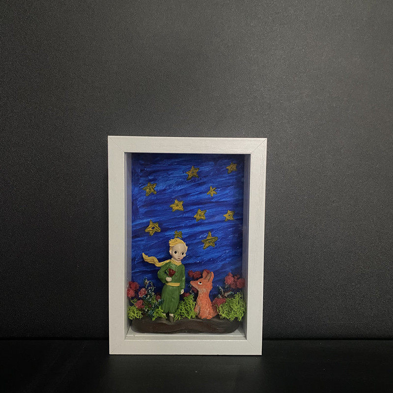 中空相册干花相框diy材料小王子玫瑰标本手工永生花展示框生日礼