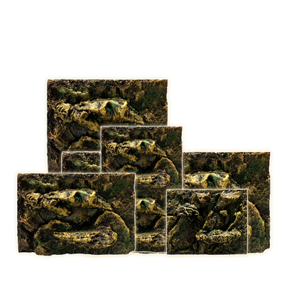 CM爬箱用背景板3D立体背景墙爬箱生态造景雨淋造景