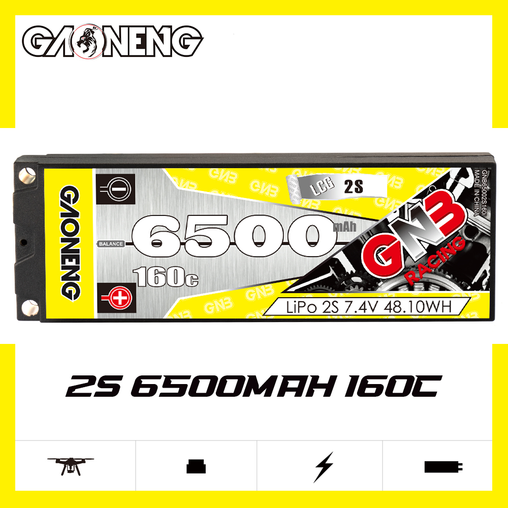 GNB高能6500mAh 2S2P 7.4V 160C大脚四驱越野车1：10RC模型锂电池 玩具/童车/益智/积木/模型 遥控车升级件/零配件 原图主图