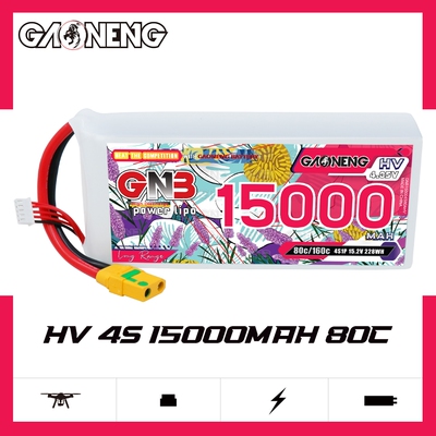 GNB高能15000mAh 4S 15.2V 80C HV遥控无人机聚合物锂电池FPV航模