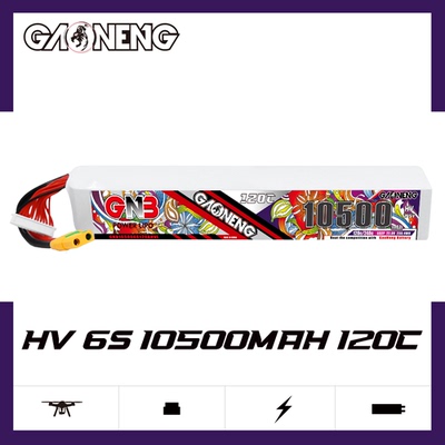 GNB高能10500mAh 6S 22.8V 120C 遥控无人机直升机锂电池航模LiHV