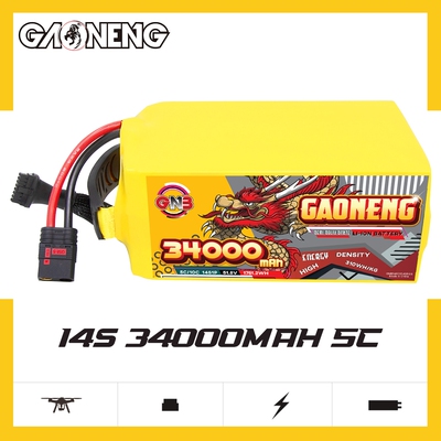 GNB高能34000mAh 14S 51.8V 5C固定翼测绘航模无人机半固态锂电池