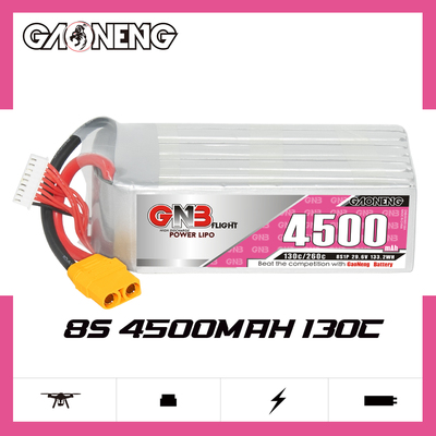 GNB高能4500mAh 8S 29.6V 130C 遥控穿越机动力锂电池FPV航模LiPO