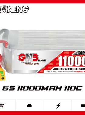 GNB高能11000mAh 6S2P 22.2V 110C航模锂电池Raminator 5T DBXLE