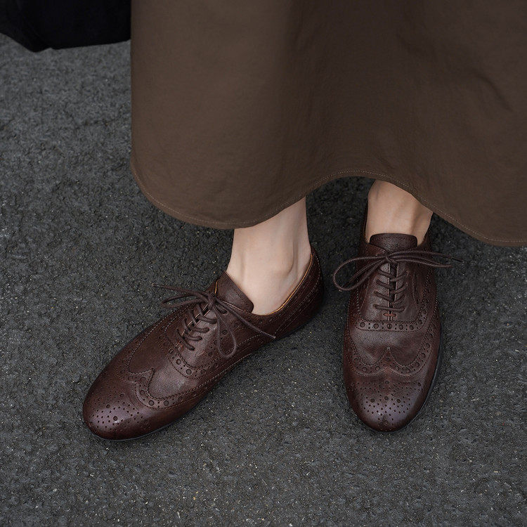 手工自制布洛克雕花小皮鞋真皮水洗马皮系带乐福鞋英伦风平底单鞋,女鞋,深口单鞋,淘宝优惠券,粉丝福利购,淘宝优惠卷
