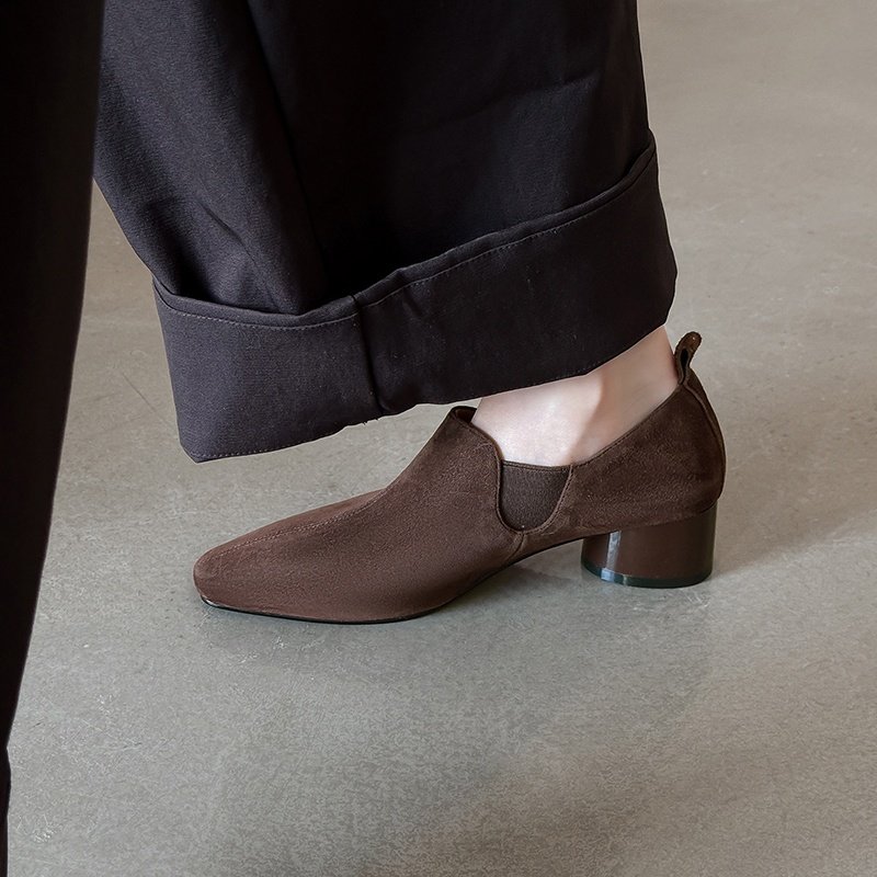 2026真皮手工女鞋复古方头深口单鞋中跟羊皮乐福鞋简约小皮鞋,女鞋,深口单鞋,淘宝优惠券,粉丝福利购,淘宝优惠卷