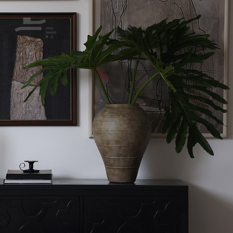 形上南洋中古风陶瓷花瓶复古花器客厅餐厅民宿侘寂风装饰大陶罐,家居饰品,花瓶,淘宝优惠券,粉丝福利购,淘宝优惠卷