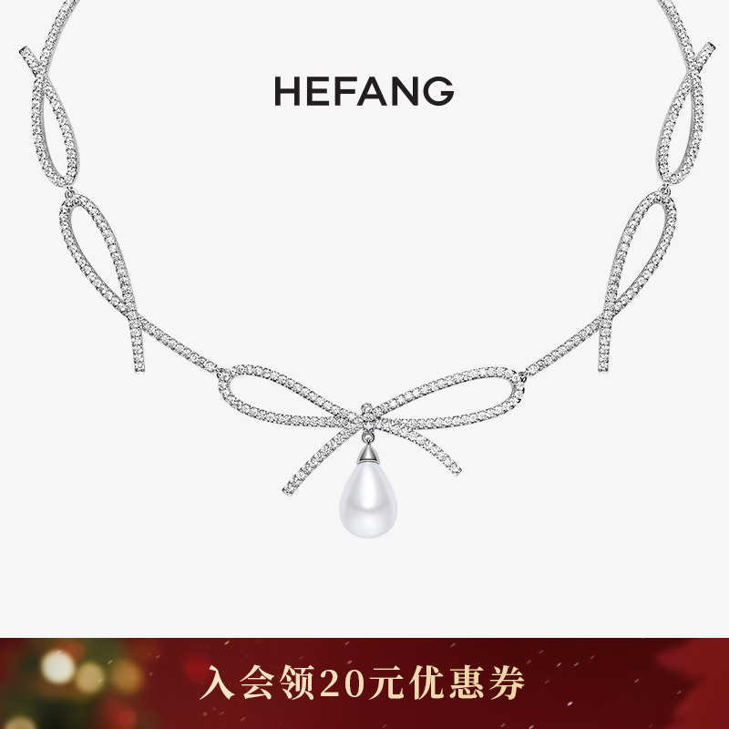 HEFANG何方蝴蝶结丝带项链