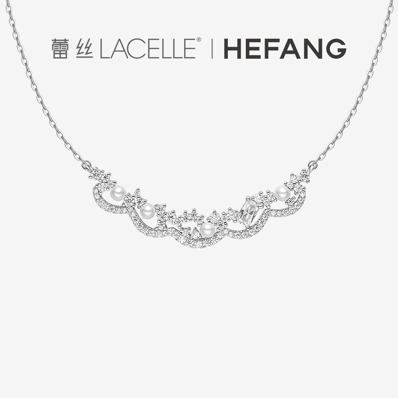 [联名限定]HEFANG何方珠宝LACELLE联名博士伦蕾丝星云锁骨链项链 - 封面