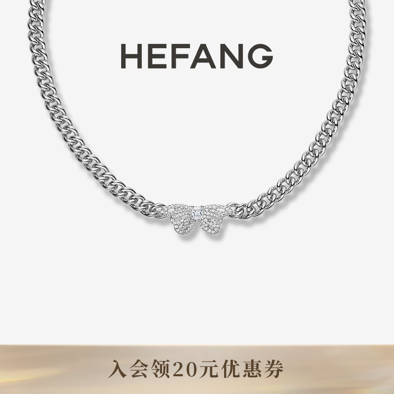HEFANG何方珠宝枯叶蝶短项链