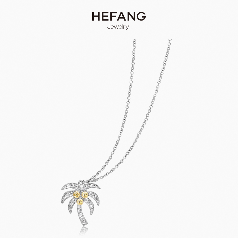 HEFANG Jewelry/ºÎ·½Ö鱦ҬÊ÷Ëø¹ÇÁ´ 925´¿ÒøÅ®´´ÒâÏîÁ´¾±Á´µõ×¹