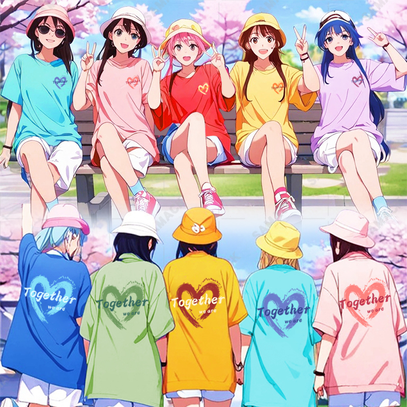 闺蜜装多人出游团队聚会班服短袖