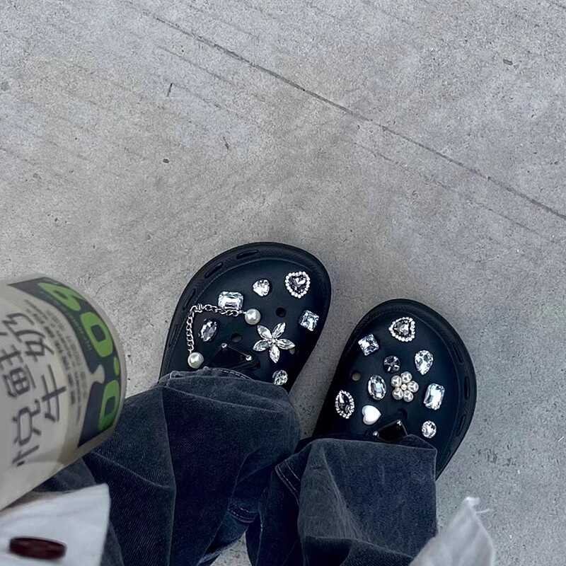 小香风crocs可拆卸水钻配饰品