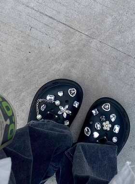小香风crocs可拆卸水钻配饰品