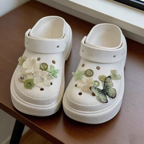 Crocs洞洞鞋配饰卡骆驰鞋花花朵配饰diy配件智必星卡扣高级装饰品