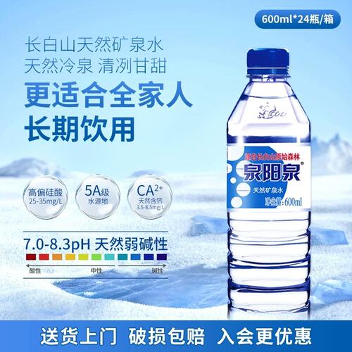 泉阳泉长白山天然矿泉水13箱
