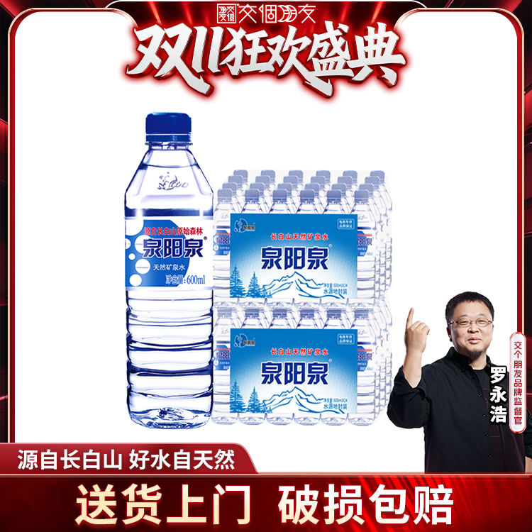 泉阳泉天然矿泉水600ml*24瓶*2箱