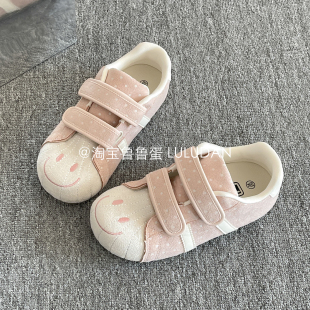 鲁鲁蛋休闲板鞋厚底小白鞋女鞋2026新款今年流行爆款魔术贴德训鞋