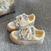 超火厚底板鞋 子面包鞋 女款 秋季 鲁鲁蛋 chic百搭鞋 2026新款 小白鞋