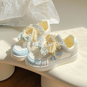 百搭小众面包鞋 鲁鲁蛋 2026新款 春秋休闲板鞋 韩系厚底小白鞋 女款