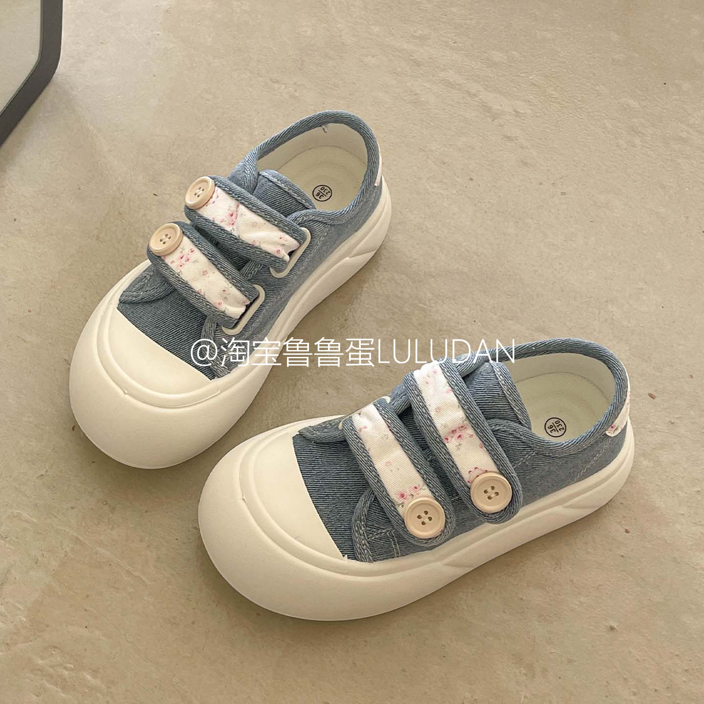 鲁鲁蛋 韩系板鞋女款2025新款夏季厚底小白鞋薄款帆布鞋面包鞋子