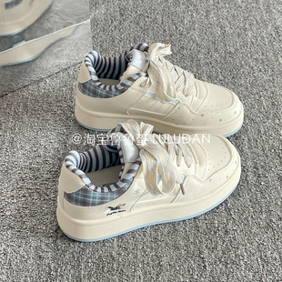 2026新款 女款 春季 厚底小白鞋 鲁鲁蛋 ins潮百搭小众面包鞋 韩系板鞋