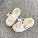 鲁鲁蛋 加绒厚底勃肯鞋女2025新款冬季保暖二棉鞋外穿一脚蹬单鞋