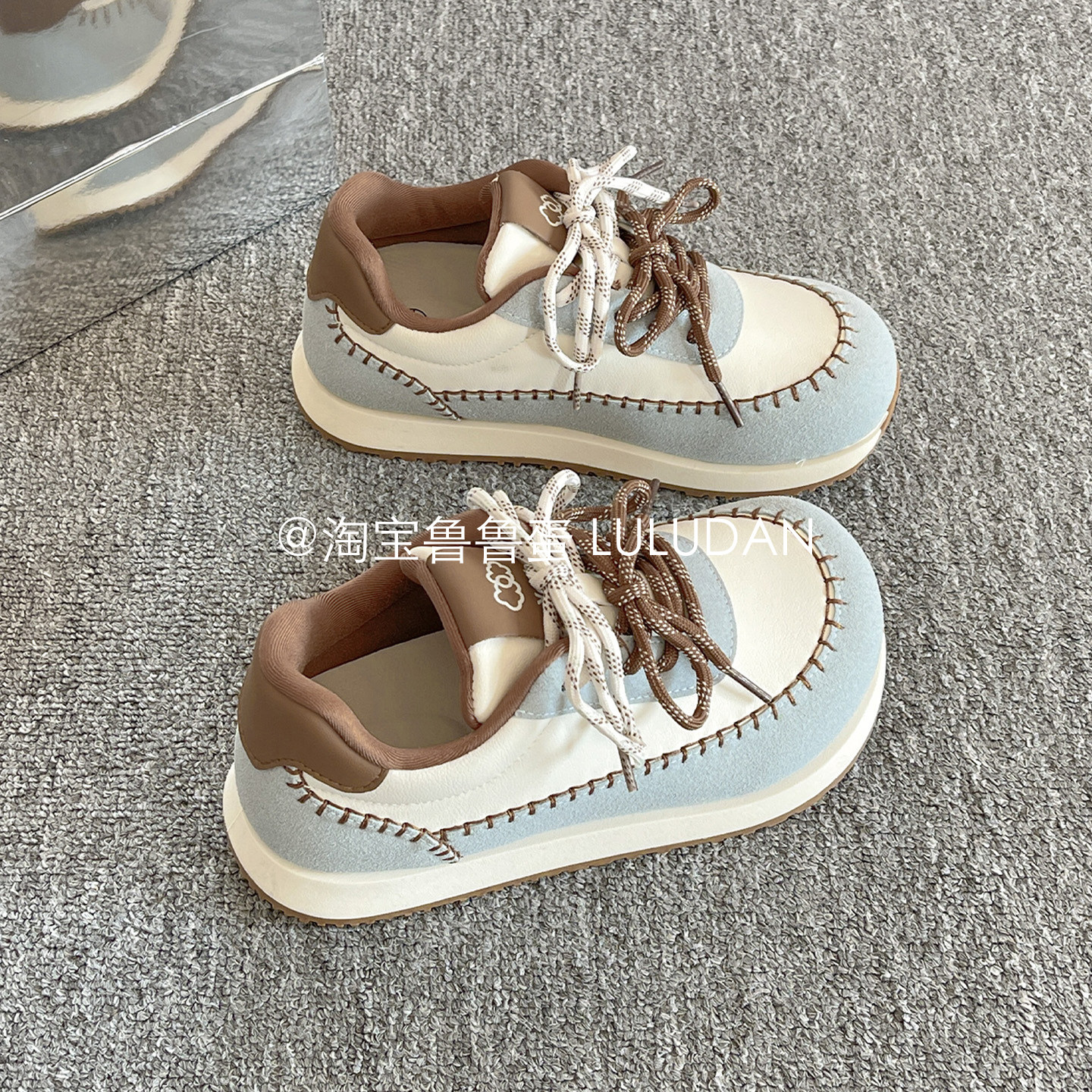 鲁鲁蛋 春厚底阿甘鞋子女2026新款今年流行爆款小白鞋休闲运动鞋,女鞋,时尚休闲鞋,淘宝优惠券,粉丝福利购,淘宝优惠卷