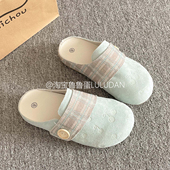 超火小众勃肯鞋 女2026新款 懒人鞋 鲁鲁蛋 一脚蹬包头半拖鞋 女外穿